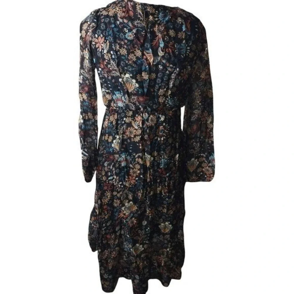 Elena Baldi Womens‎ XS Black Multicolor Dress Fairy Grunge Artsy Unique Elegant